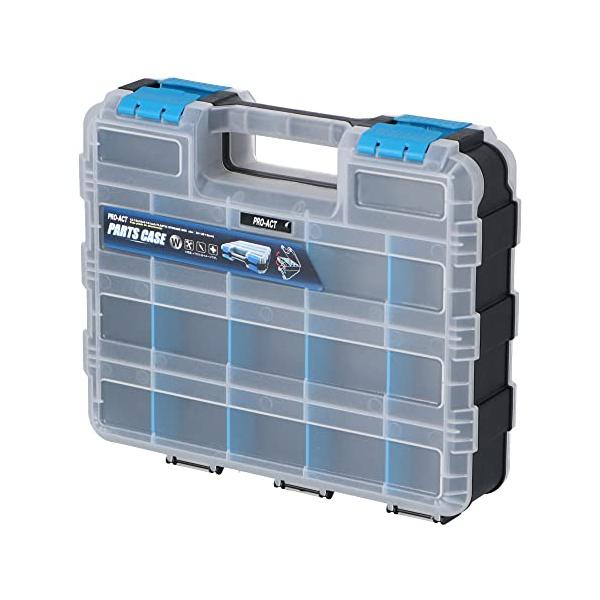 他サイト： コーナン オリジナル 両面 パーツケース ブルー PAME-706 サイズ：約幅320×奥行260×高さ80ｍｍの商品画像