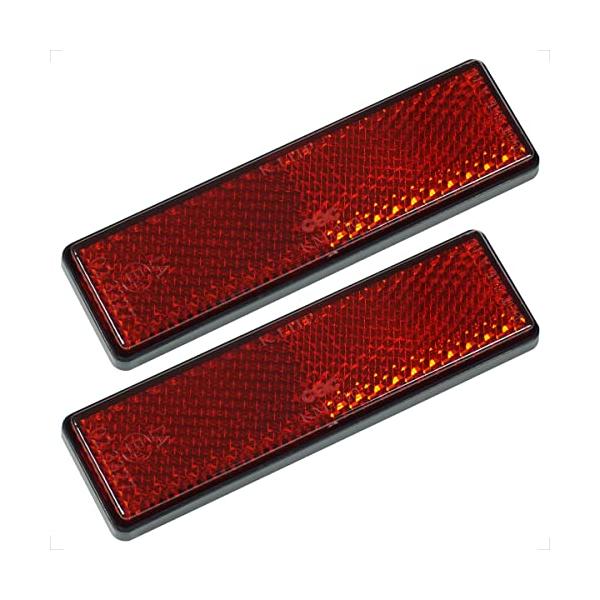 他サイト： Evermotor リフレクター 反射板 貼り付け バイク オートバ イテープタイプ 車検対応 赤色 汎用 2個の商品画像