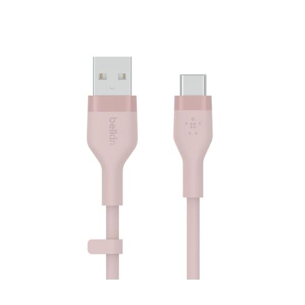 Belkin USB to USB-C シリコンケーブル iPhone15/iPadmini/iPadPro/iPadAir/Galaxy/An