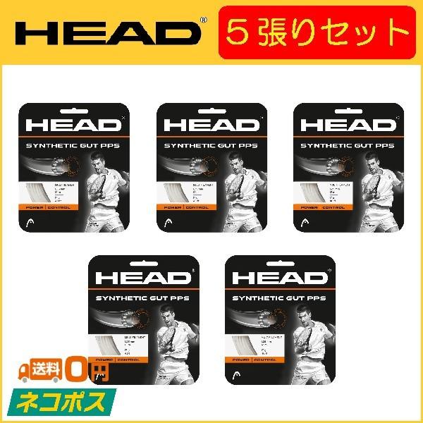 HEAD ヘッド SYNTHETIC GUT PPS シンセティック ガット ピーピーエス 281065 5張りセット 硬式テニス用ガット