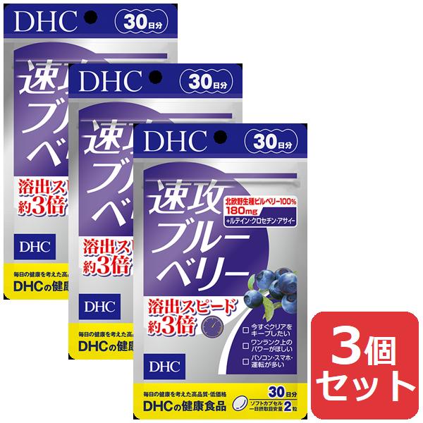 DHC 速攻ブルーベリー 30日分 60粒 3個セット