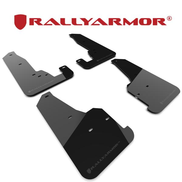 Rally Armor 2018-2022 ジープ グランドチェロキー SRT Trackhawk トラックホーク マッドフラップ ブラック/メタリックブラック 正規輸入品