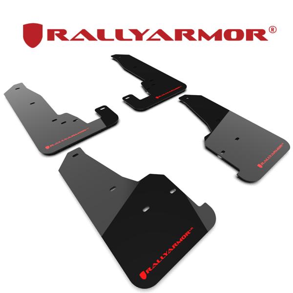 Rally Armor 2018-2022 ジープ グランドチェロキー SRT Trackhawk トラックホーク マッドフラップ ブラック/レッド 正規輸入品