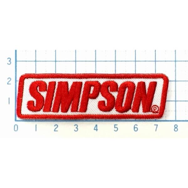 Simpson 赤フチ赤ロゴ 白 平行四辺形ワッペン のりもの ロゴ マーク ワッペン 刺繍 アイロンワッペン Buyee Buyee Japanese Proxy Service Buy From Japan Bot Online