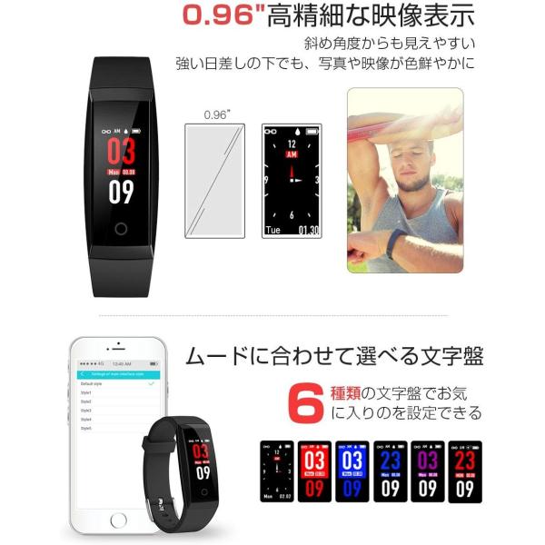 Itdeal スマートブレスレット 防水 活動量計 スマートウォッチ 多機能 心拍計 歩数計 睡眠検測 タッチ操作 Bluetoot Granclube Com Br