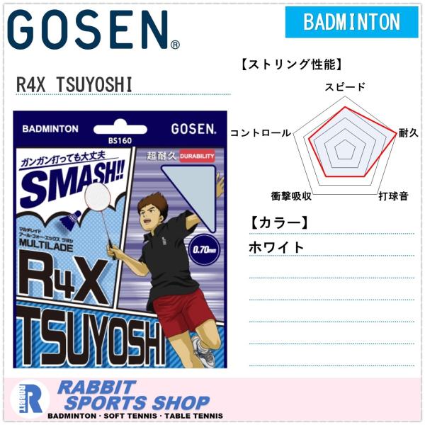 ゴーセン R4X TSUYOSHI アール フォー エックス ツヨシ バドミントン