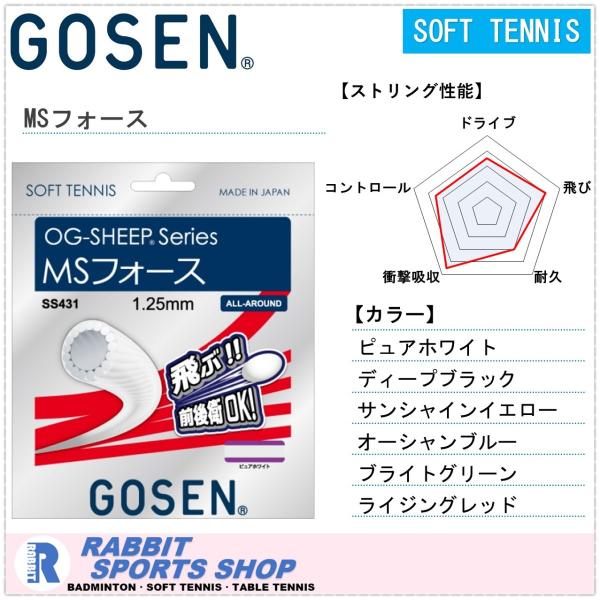 GOSEN ゴーセン MSフォース ソフトテニスガット SS431