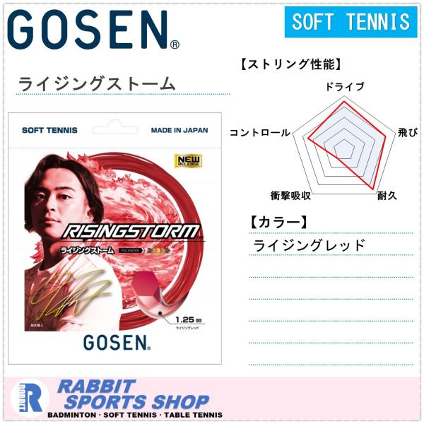 GOSEN（ゴーセン） ライジングストーム RISINGSTORM ソフトテニス
