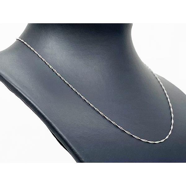 送料無料】Pt999 スクリュー ネックレス 1.7g 42cm ◇ アジャスター環 