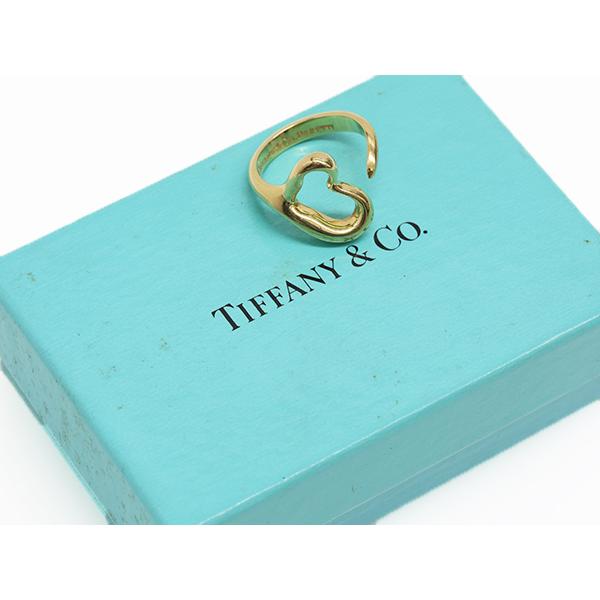 ティファニー　オープンハート750YG TIFFANY&Co. ティファニー 750YG ヒスイ オープンハート