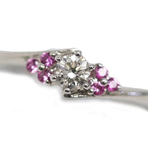 送料無料】Pt900 デザイン リング 2.7g 天然ダイヤモンド 0.18ct 11号