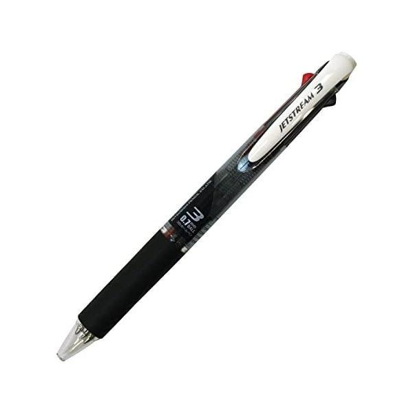 三菱鉛筆 3色ボールペン ジェットストリーム 0.7mm 透明ブラック SXE340007.24