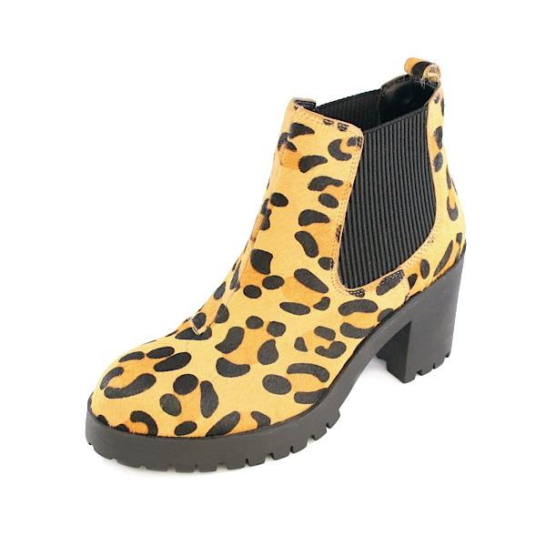 あしながおじさん Leo レオパード サイドゴアブーツ モールドソール Angbar Kotabogor Go Id