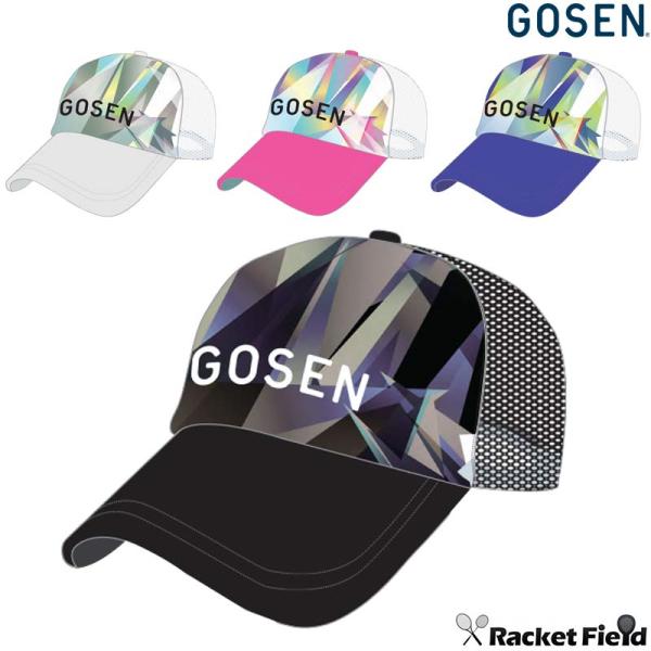 数量限定 ソフトテニス キャップ ゴーセン GOSEN ロゴキャップ A C26A03 刺繍 メッシュ アメリカンアジャスター 帽子 軟式テニス スポーツ テニス キャップ