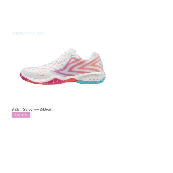 【在庫限り】MIZUNO (ミズノ)　 ウエーブクロー EL 2 WIDE  [71GA238513] レディース　ワイド　４E　 バドミントンシューズ