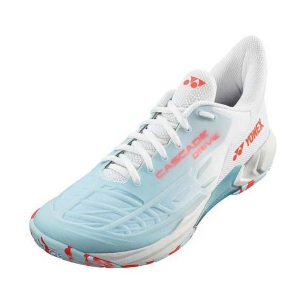 YONEX (ヨネックス)　SHBCD2 パワークッションカスケードドライブ　[バドミントンシューズ]　カスケード　ホワイト×ウォーターブルー（619）■商品名：パワークッション カスケードドライブ■原産国：中国等■素材：アッパー：合成繊維...