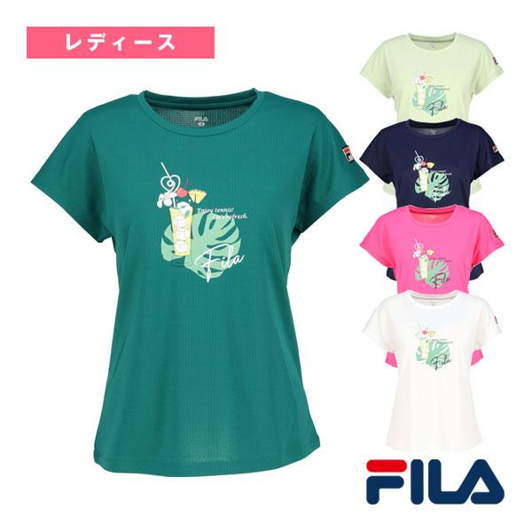 フィラ テニスウェア（レディース） グラフィックTシャツ レディース CZ6SGW018 FILA テニスウェア グラフィックTシャツ レディース 2026年 春夏 半袖 UV「国内正規品取り扱い店」