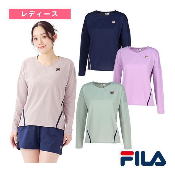 フィラ テニスウェア（レディース） ロングスリーブシャツ レディース EL0007 FILA テニスウェア ロングスリーブシャツ 長袖 トップス 2025SS SALE セール「国内正規品取り扱い店」