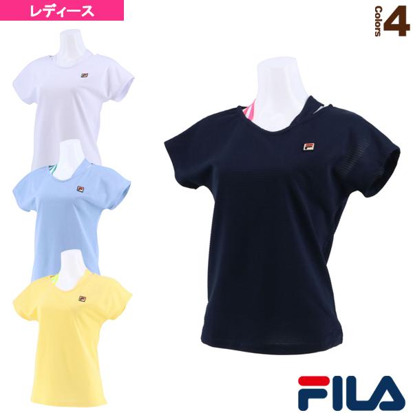 ナチュラルネイビー フィラ FILA テニスウェア レディース ゲームシャツ VL2447 通販 フィラ テニス トップス シャツ ネイビー テニスウェアレディース