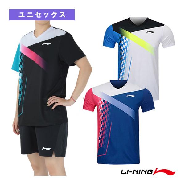 リーニン　バドミントン　Oサイズ　黒　ゲームシャツ LI-NING AAYQ087 ゲームシャツ(ユニ/メンズ) バドミントンウェア