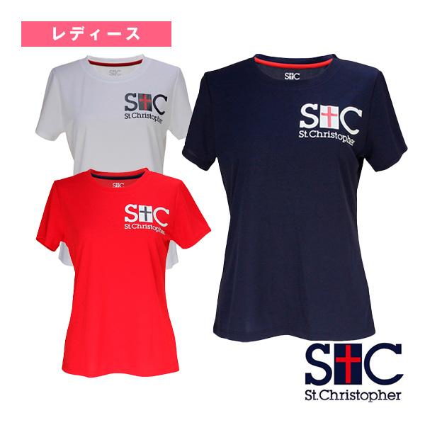 セントクリストファー テニス・バドミントンウェア（レディース） STCプラクティスシャツ／レディース（STC-BDW2401） St.Christopher テニスウェア STCプラクティスシャツ レディース 半袖 ロゴT ロゴ Tシャツ ...