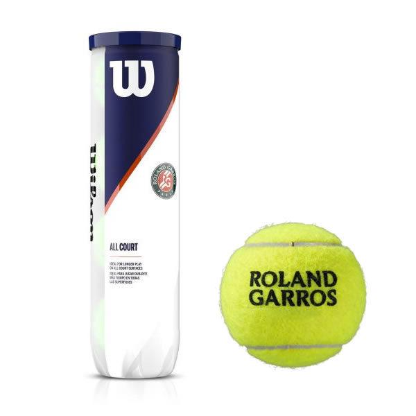 ウィルソン ローラン ギャロス オールコート WILSON ROLAND GARROS ALL COURT ４球入 WRT116400 硬式  テニスボール 大会使用球