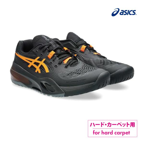 【商品名】GEL-RESOLUTION X（ゲルレゾリューション テン　オールコート）【品　番】1041A481-001【カラー】　BLACK/SHOCKING ORANGE【Made in】Vietnam【サーフェス】オールコート用【備考...