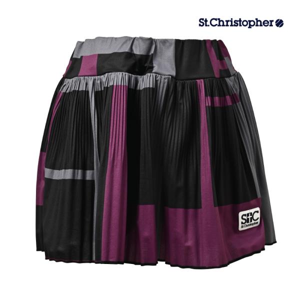 St.Christopher　プリーツスコート　レディース　セントクリストファー　STC-BFW6042-GY　2026FW　グレー　テニスウェア 爆買