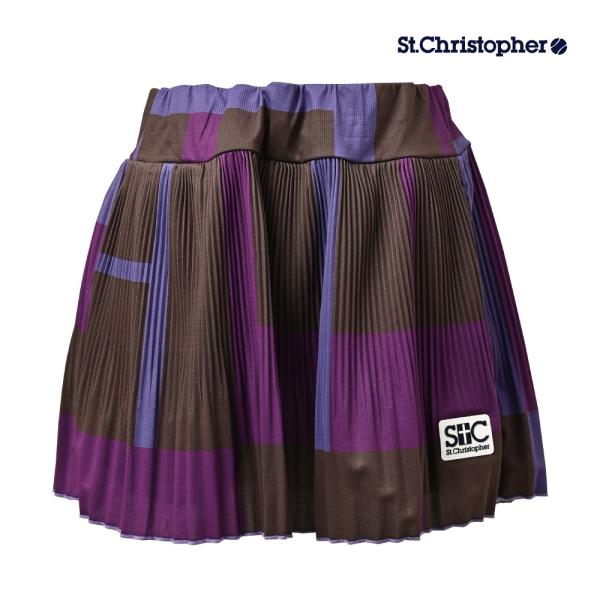 St.Christopher　プリーツスコート　レディース　セントクリストファー　STC-BFW6042-PP　2026FW　パープル　テニスウェア 爆買