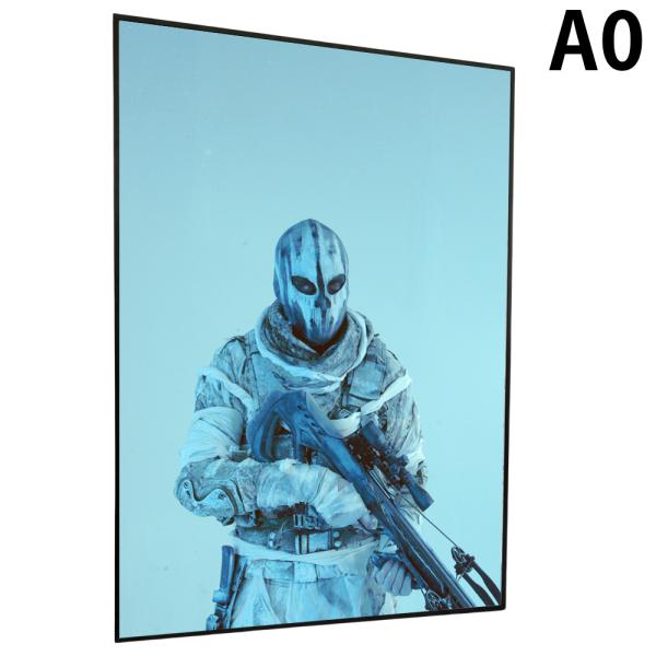 ポスターフレーム A0 ブラック 細フチ アルミ製 スナップ ワンタッチ