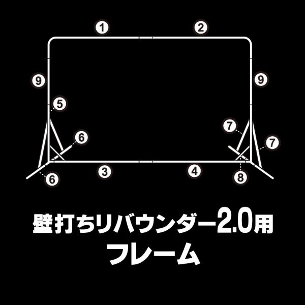 壁打ちリバウンダー3.6用のパーツ注文ページです！フレーム1本からご注文いただけますので、長くお使いいただけます！■素材スチール■商品名壁打ちリバウンダー2.0用フレーム■製造国中国