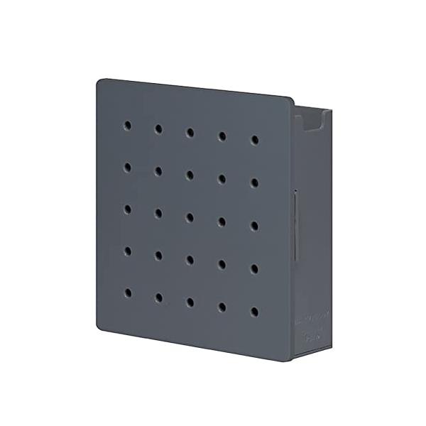 ・グレー S PGH150クレ・・Color:グレーSize:S・「見せる」「隠せる」でスッキリ収納マグネットで貼れる小さな有孔ボード・【製品外寸】約153(H)×153(W)×55(D)mm　【ボックス内寸】約138(H)×136(W)×...