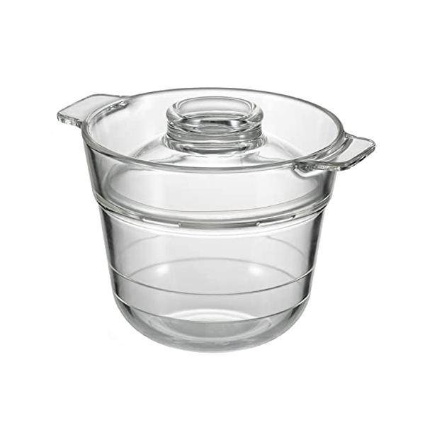 HARIO(ハリオ) 一膳屋 0.5~1合用 耐熱ガラス 中身が見える レンジで簡単調理 10分で炊ける おうちごはん ひとり用 クリア プレゼ