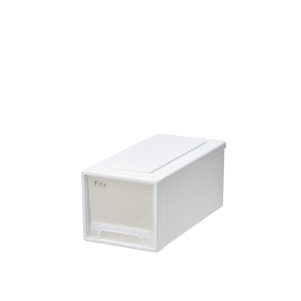 天馬 収納ボックス フィッツケース 小物収納 幅22.5×奥行45×高さ20cm 収納ケース たわみにくい 小物入れ 衣装ケース【色 ホワイトク