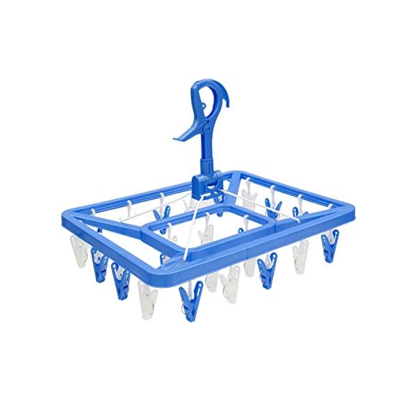 24ピンチ洗濯ハンガー/角/24809・パッケージ個数:1・材質：本体・ピンチ：ポリプロピレン、ワイヤー：鉄線、バネ：鋼線・●31.5×39.5×31.5cm(展開時)・●コンパクトで使いやすい24個付平型タイプの 洗濯ハンガーです・●物干...