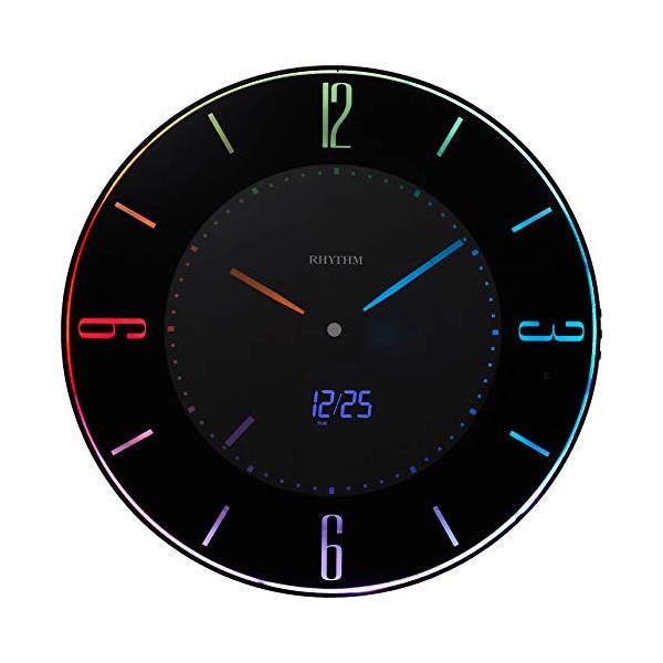 ・ブラック Φ27x2.1cm 8RZ197SR02・ムーブメント:電波時計・サイズ:Φ27×2.1cm素材・材質:ABS・秒針:LED発光表示 LED調色:365色 365色から1色選択表示/3グラデーションモード表示 切換え式 明るさ自...