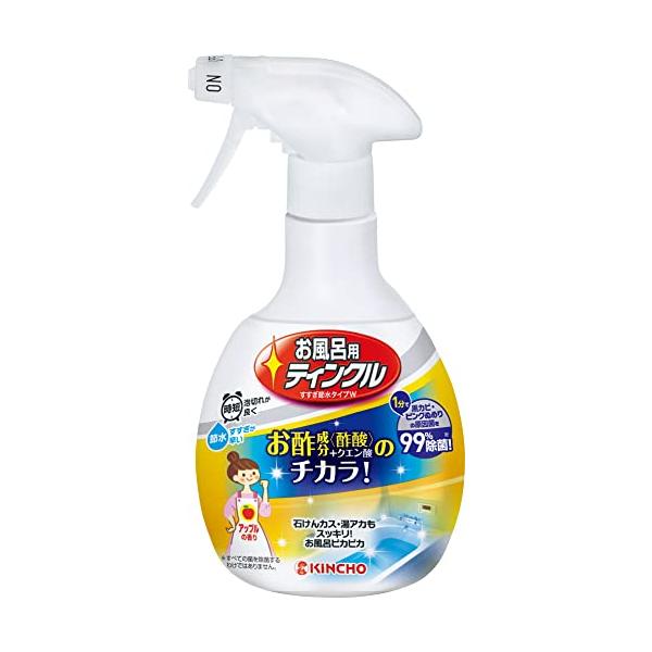 他サイト： 大日本除虫菊 お風呂用ティンクル 浴室・浴槽洗剤 水垢 黒カビ ピンクぬめり スプレー お酢成分 400mLの商品画像