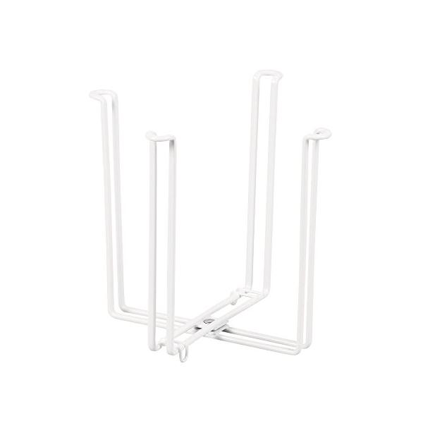 ・ホワイト Medium HB-3596・・Size:Medium・サイズ:(約)幅17×奥行16×高さ16cm(使用時)・材料の種類:鉄(エポキシ樹脂塗装)・収納サイズ:(約)幅17×奥行2×高さ16cm・食器洗い乾燥機使用不可