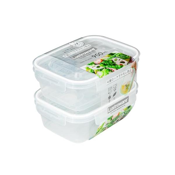 900ml-/-/A-2162 WH・パッケージ個数:1・パッキン付きと4点ロックで密封性抜群・エア弁の開閉だけで保存からレンジ加熱で時短調理・食洗機対応