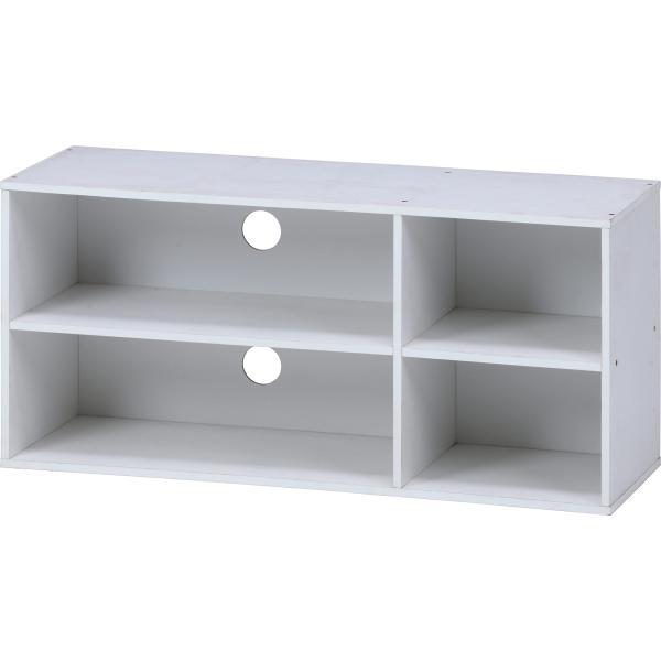 テレビ台ホワイト/幅89×奥行29.5×高さ42cm/96599・Color:ホワイト・パッケージ個数:1・サイズ:幅89×奥行29.5×高さ42cm・本体重量:10kg・素材・材質:プリント紙化粧パーティクルボード・原産国:マレーシア・天...