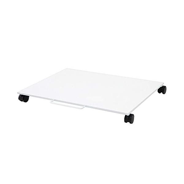 スライドキャスター・ホワイト 460mm幅 A7370-0・【寸法】幅460mm×奥行350mm×高さ48mm・【耐荷重】15kgまで(等分布)・【型式】組立式(工具付き)・【付属工具】六角レンチ付・【内容】底シート付