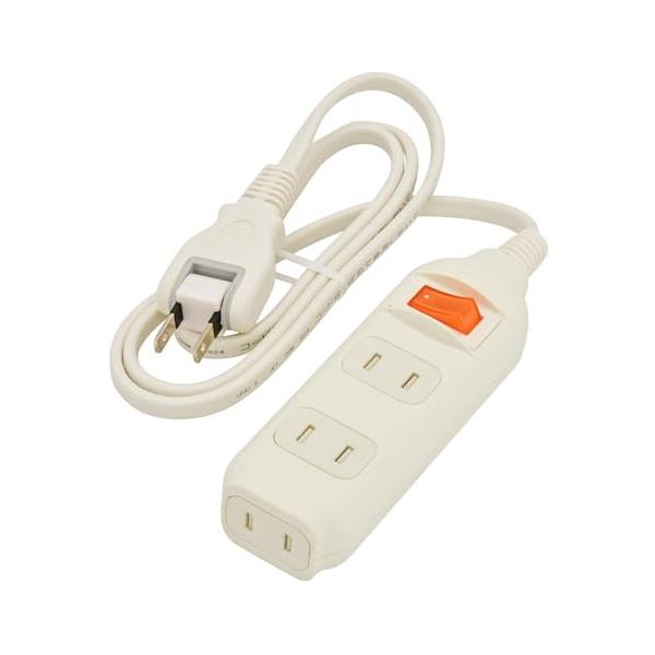 ホワイト/1m/HS-TP31SW22・パッケージ個数:1・【 特 長 】　一括集中スイッチ付き　難燃・耐熱ボディ　丈夫な二重被ふくコード　ホコリシャッター付き・【 仕 様 】　15A 125V 1500W以下　コンセント：3個口・プラグ形...