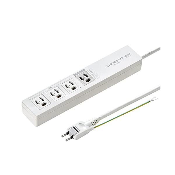 IC記憶式レッド/2m/TAP-RE34M-2・Size:2m・パッケージ個数:1・IC記憶式パソコン連動型タップ（パソコン×1、連動×3）で、ほぼ全てのデスクトップパソコンが使用できます。・ICを内蔵しているので、パソコンが変わった場合で...