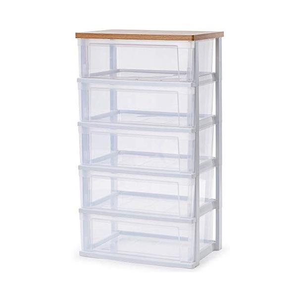 ワイドナチュラル/5段/NSW-545WT・Color:ナチュラルStyle:ワイドPatternName:5段・パッケージ個数:1・サイズ:54.5×39.1×96.5cm(約)・引き出し内寸:52.5×35.2×16.3cm(1段当たり...