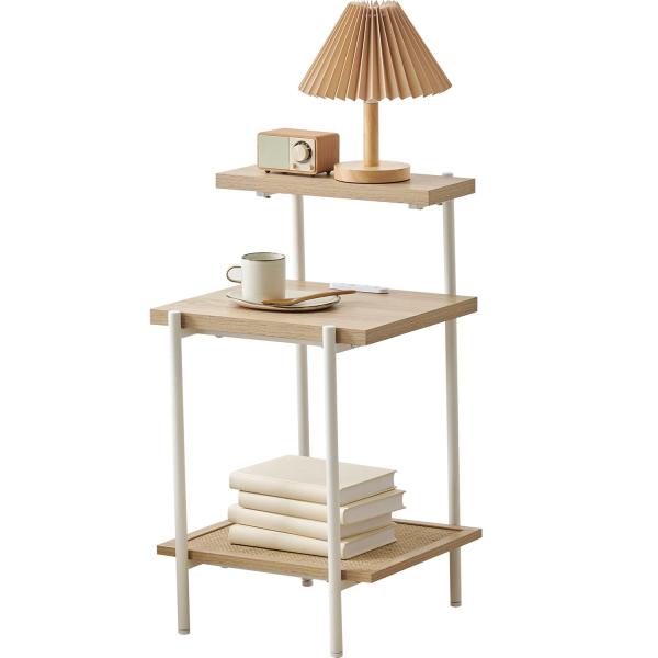 モダンナチュラル×ホワイト/幅39/KST-3174NW・パッケージ個数:1・【商品サイズ(約)】:幅39×奥行39×高さ70cm・【韓国風のお部屋にぴったり】:四ツ目編みしたラタンを施した、ナチュラルインテリア。韓国インテリアがお好きな方...