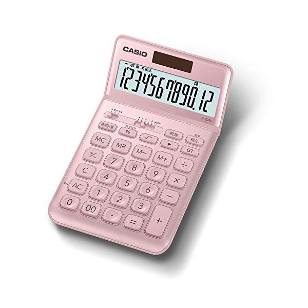 電卓・ライトピンク 183.5×109×10.8(mm) JF-S200-PK-N・・Color:ライトピンク・優雅に美しく。洗練されたスマートデザイン。・薄型フォルムでスタイリッシュなジャストタイプ。・【桁数】12【大きさ(奥行×幅×高さ...