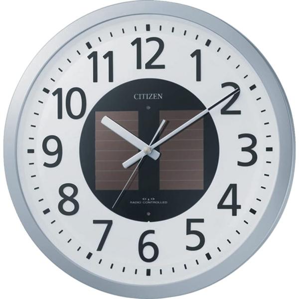 リズム(RHYTHM) シチズン 掛け時計 電波時計 ソーラー電源 CITIZEN