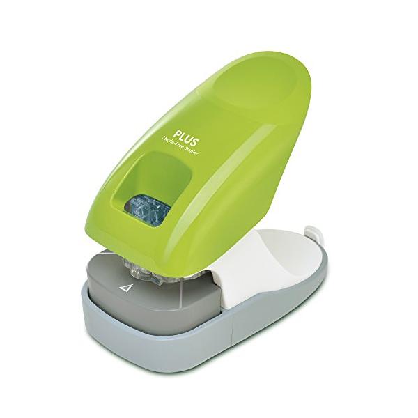 コンパクト・グリーン  31-211・・Color:グリーン・本体サイズ(約):幅70×奥130×高110mm・重量(約):343g・カラー:グリーン・コピー用紙約12枚を軽い力で綴じられる・ファイルとじもできて、一台二役