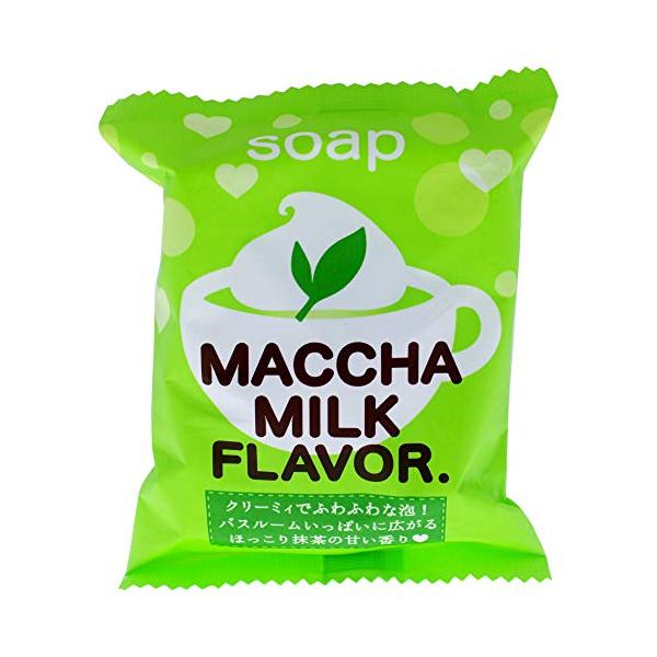 グリーン/-/I0097439・パッケージ個数:1・クリーミーでふわふわな泡 バスルームいっぱいに広がるほっこり抹茶の甘い香り 保湿成分のまっちゃとミルク成分配合の泡立ちクリーミーな石鹸です。
