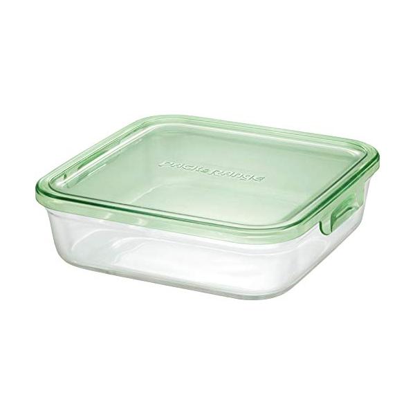 iwaki イワキ 耐熱ガラス 保存容器 グリーン 角型 L 1.2L パック&レンジ KC3248N-G
